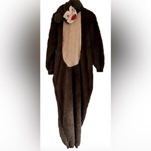 Secret Treasures Brown and Tan  One Piece Hooded Sleepwear/Lounge wear/Costume